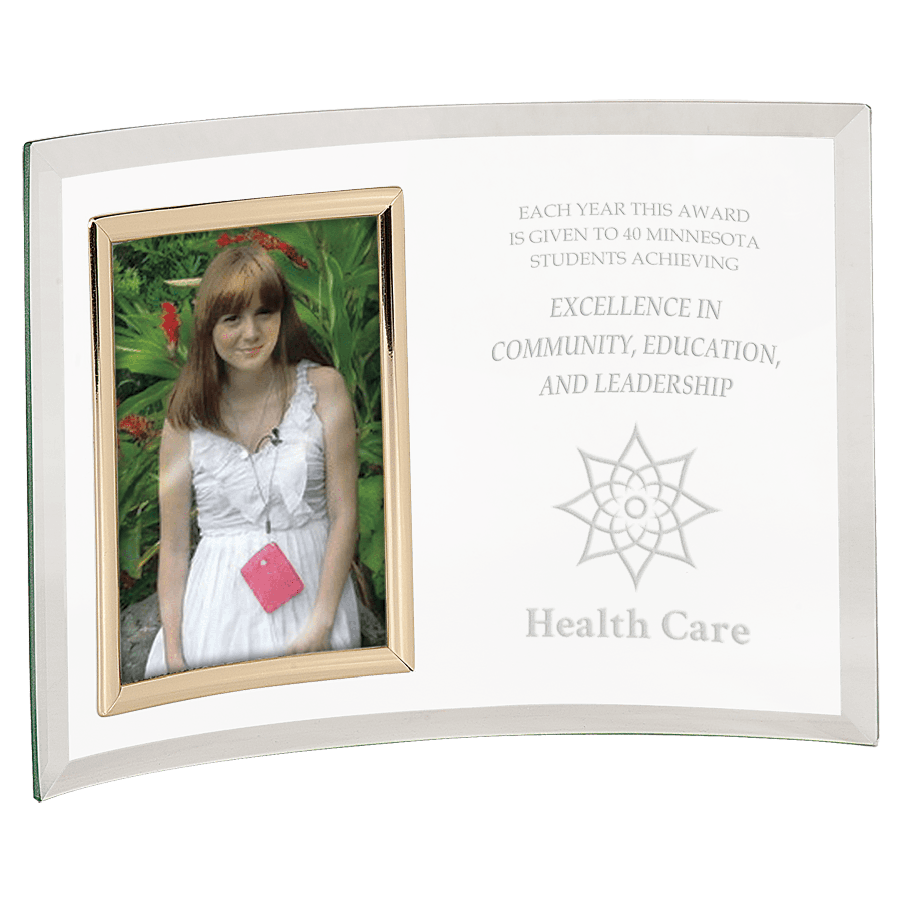 Jade Glass Portrait picture frame