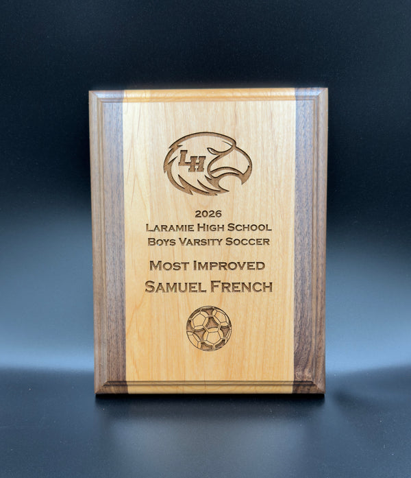 Red Alder/Walnut Plaques With engraving