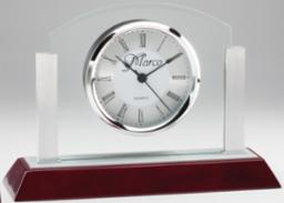 GLASS/ALUM CLOCK