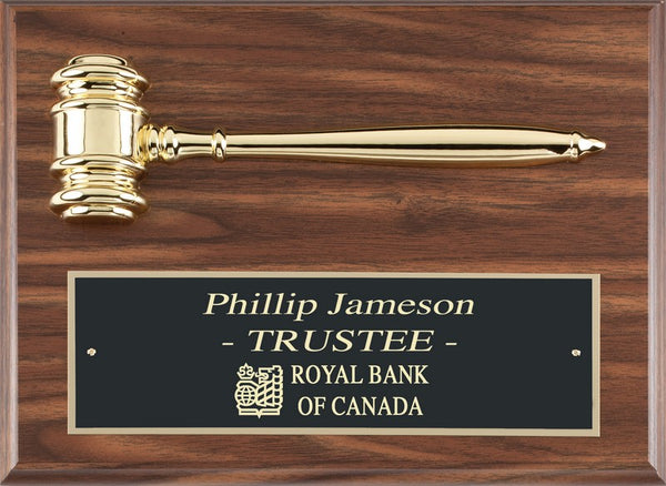 Gavel Plaque WF100