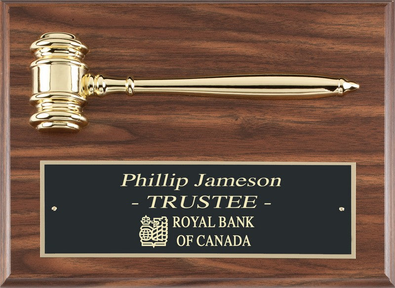 Gavel Plaque WF100